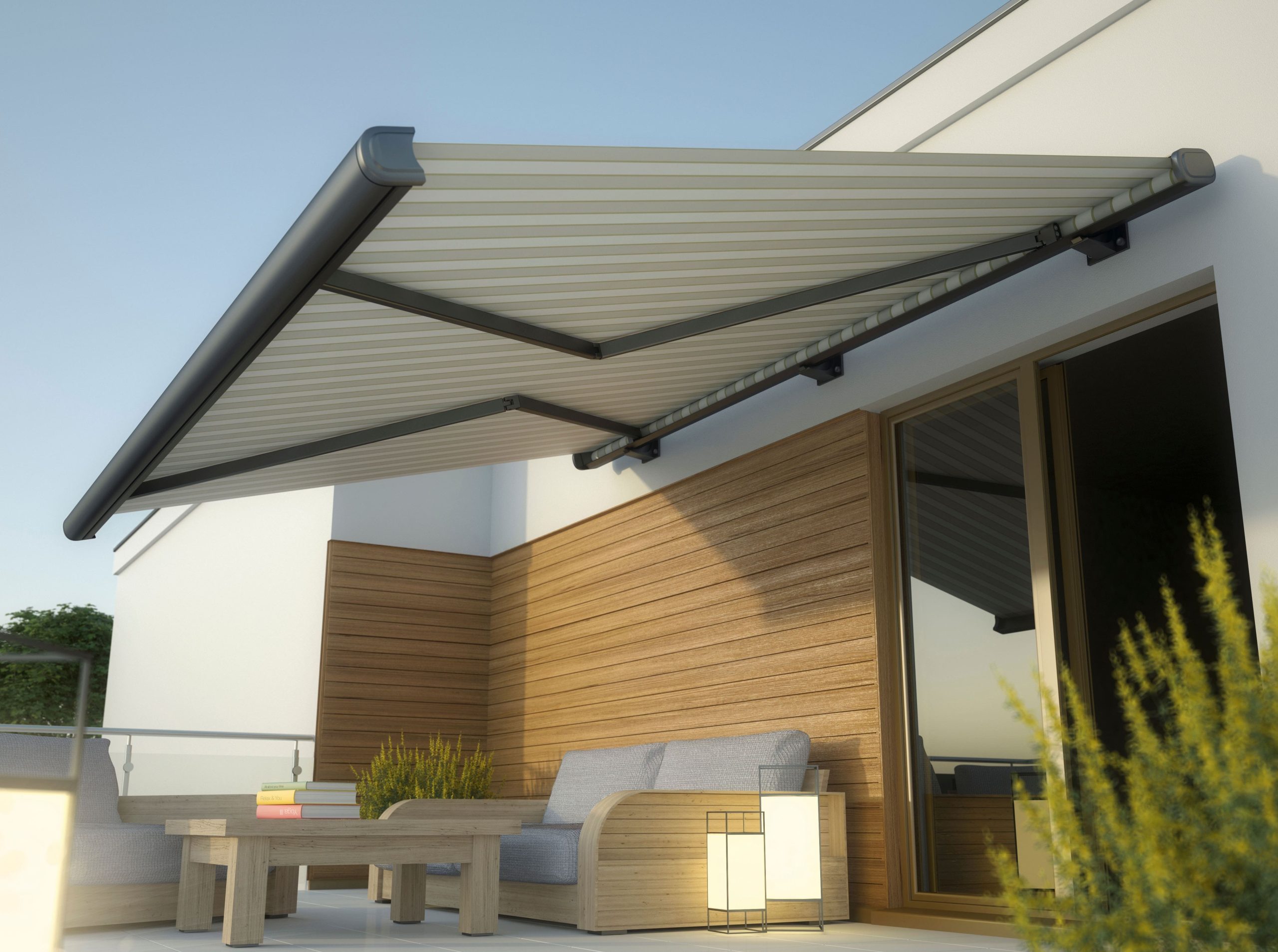 Custom retractable awnings installation in Rochester